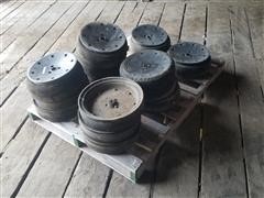 White Planter Gauge Wheels 