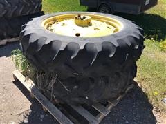 John Deere 15.5-38 Rims W/Goodyear Tires 