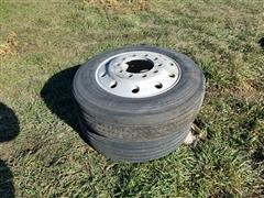 255-70R22.5 Tires On Aluminum Rims 