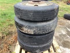 Goodyear Bridgestone & Dunlop Tractor Trailer Tires On Rims Bigiron 