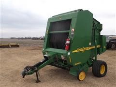 John Deere 567 Mega Wide Round Baler W/Mesh Wrap 