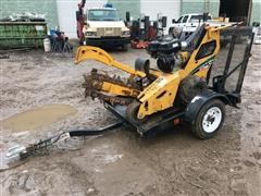 2015 Vermeer RTX 100 Walk-behind Trencher W/ Tilt Trailer 