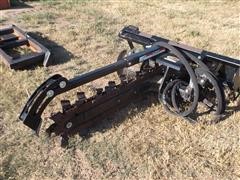 Quick Attach Hydraulic Driven Chain Digger W/Skid Steer Mounting Plate 
