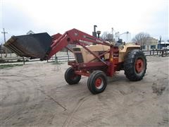 1973 Case 870 2WD Tractor W/Farmhand F235 Loader & 8' Bucket 