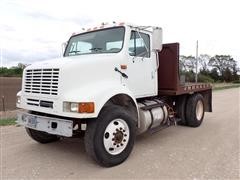 1996 International 8100 S/A Flatbed Truck Tractor W/Ball Hitch 