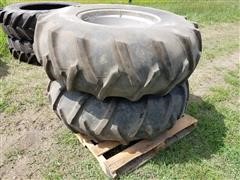 Firestone 16.9-24 Rear Combine Steer Tires W/ Rims 