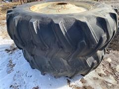 Firestone Heavy Duty Field & Road 20.8-38 Tractor Tires And Rims 