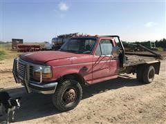 1993 Ford F350 4x4 Pickup W/Hydra-Bed Bale Bed 