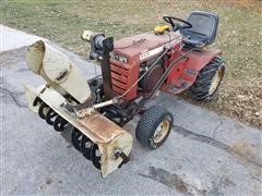 Wheel Horse C-141 Garden Tractor W/Sears Snow Blower Attachment 