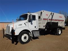 2004 Kenworth T300 S/A Feed Truck W/16' 575 Harsh 4 Auger Feeder/Mixer 