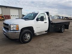 2012 Chevrolet Silverado K3500 4x4 Flatbed Pickup 