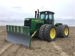 1997 John Deere 9200 4WD Tractor W/12' Walden 6 Way (High Lift) Dozer Blade 