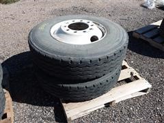 Yokahoma Steel 587 11R22.5 Tires On Bud Wheels 