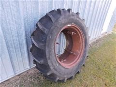 Agri Master Tractor Rear Tire And Clamp-On Dual Rim 