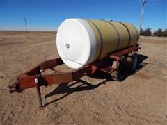 1000 Gal Tandem Non-Potable Water Trailer With Fiberglass Tank Trailer 