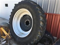 Titan Hi Traction Lug Radial 18.4R42 Tires On Inside Tractor Rims 
