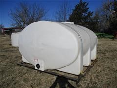 Norwesco 1,000 Gal Poly Elliptical Tank On Metal Framed Skid 