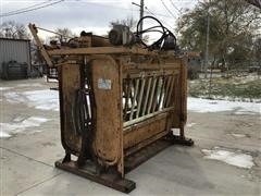 C&S Cattle Equipment 5-A Hydraulic Head/Squeeze Cattle Chute 