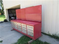 20 Drawer Tool Box With Peg Board 