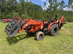 2022 Bad Boy 4035H Compact Utility Tractor W/Loader & Backhoe & Grapple Rake 