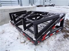 Flatbed Trailer Steel Beaver Tail W/ Fold Down Ramps 