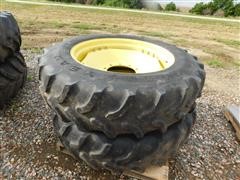 John Deere/Goodyear Ultra Torque DT712 Tires And 10 Bolt Rims 