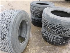 Bridgestone And Michelin Greatec And X Da-Ht Super Single Truck Tires 