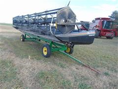 2000 MacDon 972 Harvest Header On Trailer 