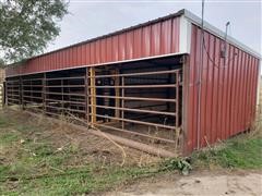 Nielsen Welding & Construction Portable Cattle Shed W/Working Facility/Calving Pens 