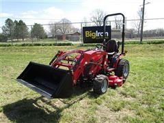 2018 Mahindra EXL224FHILM EMAX 22L MFWA Compact Utility Tractor W/Loader & Mower 