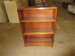 Wood Bookcase With 3 Shelves 