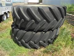 620/70R46 Michelin Tires - John Deere Rims 