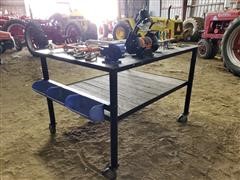 Heavy Duty Steel Work Bench & Tools 