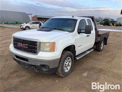2011 GMC Sierra 3500 SLE 4x4 Extended Cab Flatbed Pickup 