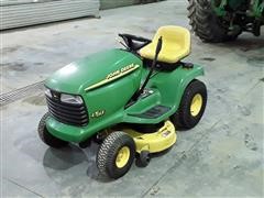 John Deere LT155 Riding Lawn Mower With Bagger 