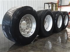 Alcoa Super Singles 445/50R22.5 Tires & Rims 