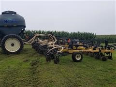 2012 Waco Big Country BCW 190 Strip Till Tool Bar W/Montag Dry Fertilizer Cart & Raven Controllers 