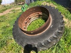 Goodyear 18.4x38 Radial Tire On Clamp On Rim 