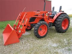 2013 Kubota M7040SUD MFWD Tractor With LA1153 Front-End Loader 