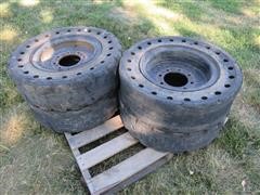 Shun Gin 8.25-16 Solid Skid Steer Tires And Wheels 