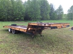 1972 Miller T/A Lowboy Flatbed Trailer 