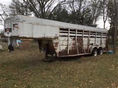 1974 Hickory King T/A Livestock Trailer 