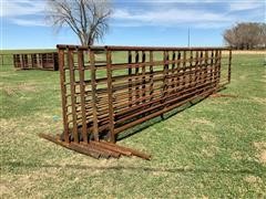 Hirsch Custom Welding Heavy Duty Full Frame 24' Free Standing Livestock Panels 