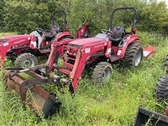 2021 Mahindra 1626S Compact Utility Tractor W/Loader & Rotary Mower 