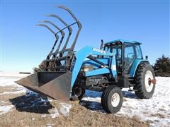 1996 New Holland 8560 2WD Tractor W/Woods-Du-Al 255 Loader 