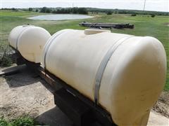 Agri-Products 300 Gallon Poly Tanks On HD Saddle Tank Frame 