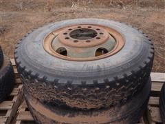 10.00R22 Tires & Steel Rims 