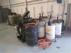 Barrels W/Barrel Pumps & Oil Handling Equipment 