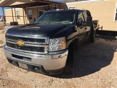 2012 Chevrolet 3500 4x4 Crew Cab Flatbed Pickup For Parts 