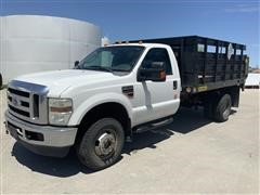 2009 Ford F350 XLT Super Duty 4x4 Flatbed Pickup W/ Tommy Lift Tailgate 